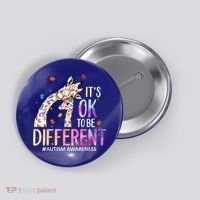 Its Ok To Be Different Autism Awareness Acceptance Be Kind Button thumb 0