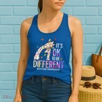 Its Ok To Be Different Autism Awareness Acceptance Be Kind Women's Tank Top thumb 2