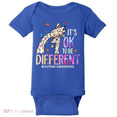 Its Ok To Be Different Autism Awareness Acceptance Be Kind Baby Bodysuit