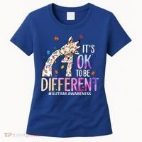 Its Ok To Be Different Autism Awareness Acceptance Be Kind Women's T-Shirt thumb 0