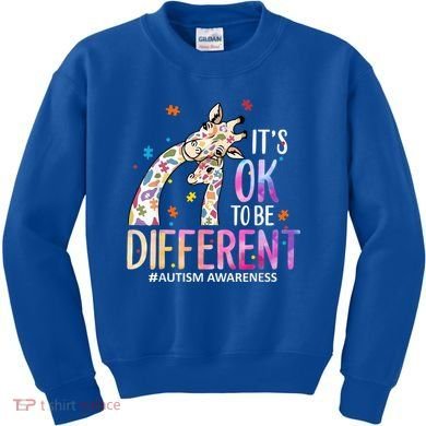 Its Ok To Be Different Autism Awareness Acceptance Be Kind Kids Sweatshirt
