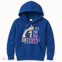 Its Ok To Be Different Autism Awareness Acceptance Be Kind Kids Hoodie thumb 0