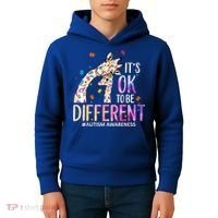 Its Ok To Be Different Autism Awareness Acceptance Be Kind Kids Hoodie thumb 4