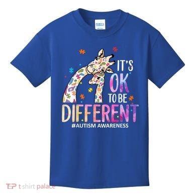 Its Ok To Be Different Autism Awareness Acceptance Be Kind Kids T-Shirt