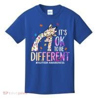 Its Ok To Be Different Autism Awareness Acceptance Be Kind Kids T-Shirt thumb 0