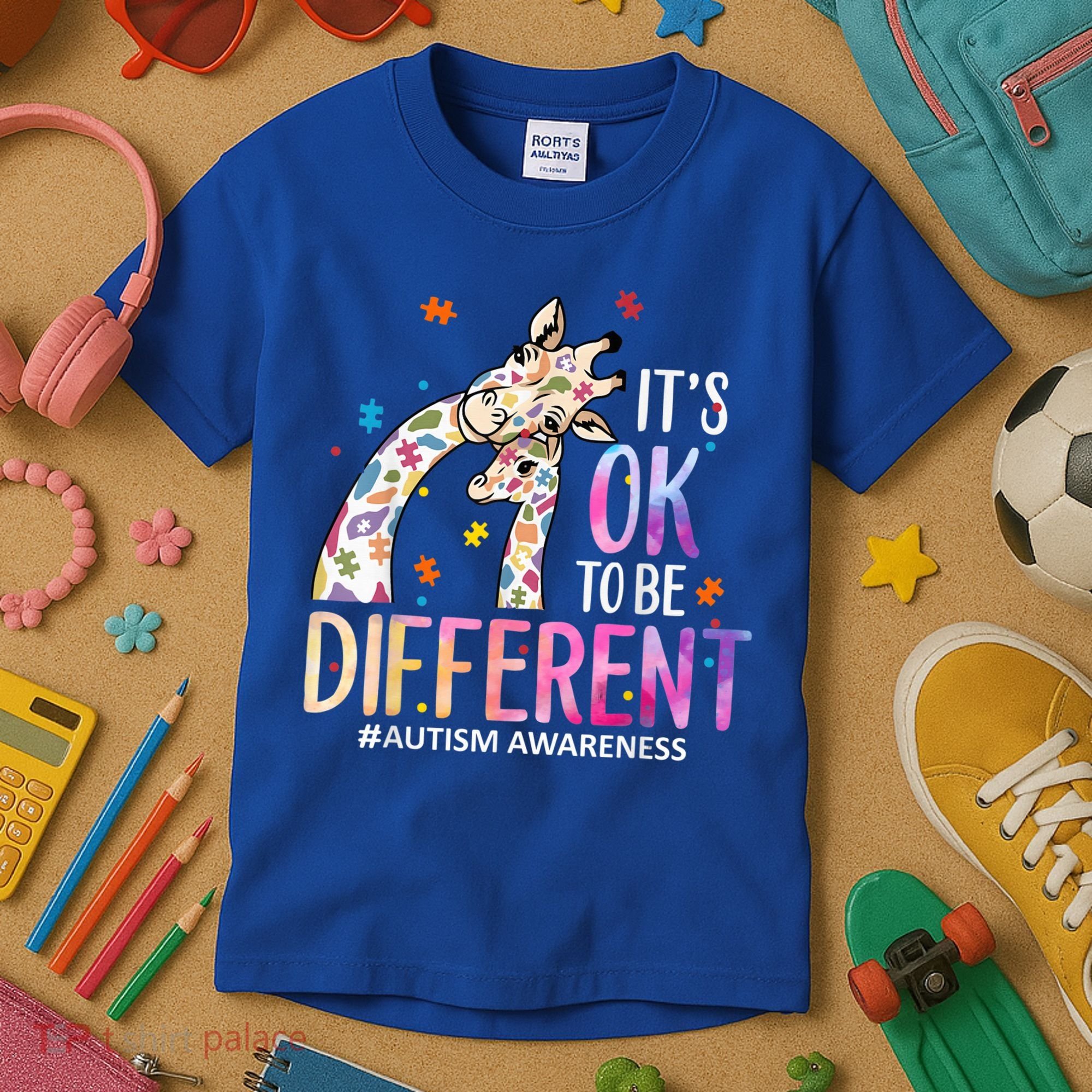 Its Ok To Be Different Autism Awareness Acceptance Be Kind Kids T-Shirt