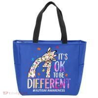 Its Ok To Be Different Autism Awareness Acceptance Be Kind Tote Bag thumb 0