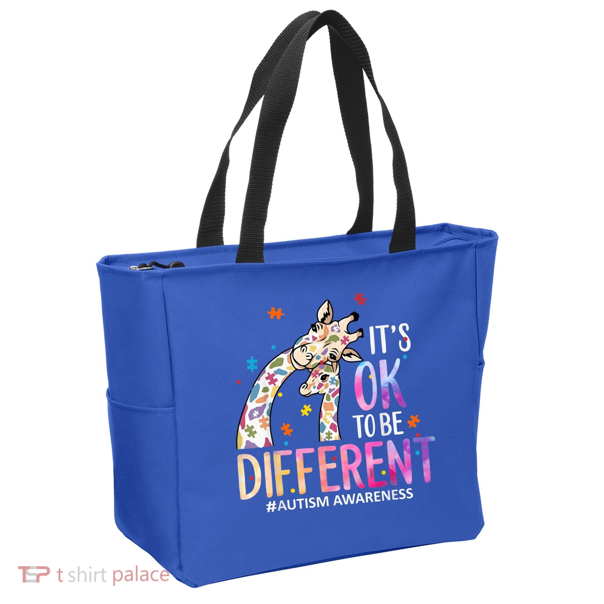 Its Ok To Be Different Autism Awareness Acceptance Be Kind Tote Bag
