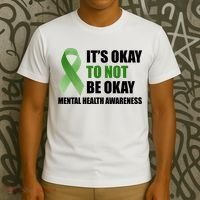 It's Okay To Not Be Okay Mental Health Awareness Ribbon T-Shirt thumb 3