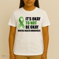 It's Okay To Not Be Okay Mental Health Awareness Ribbon T-Shirt thumb 4