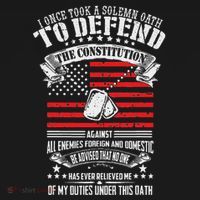 I Once Took A Solemn Oath To Defend Constitution VeternS Da Sweatshirt thumb 3