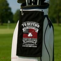 I Once Took A Solemn Oath To Defend Constitution VeternS Da Golf Towel thumb 2