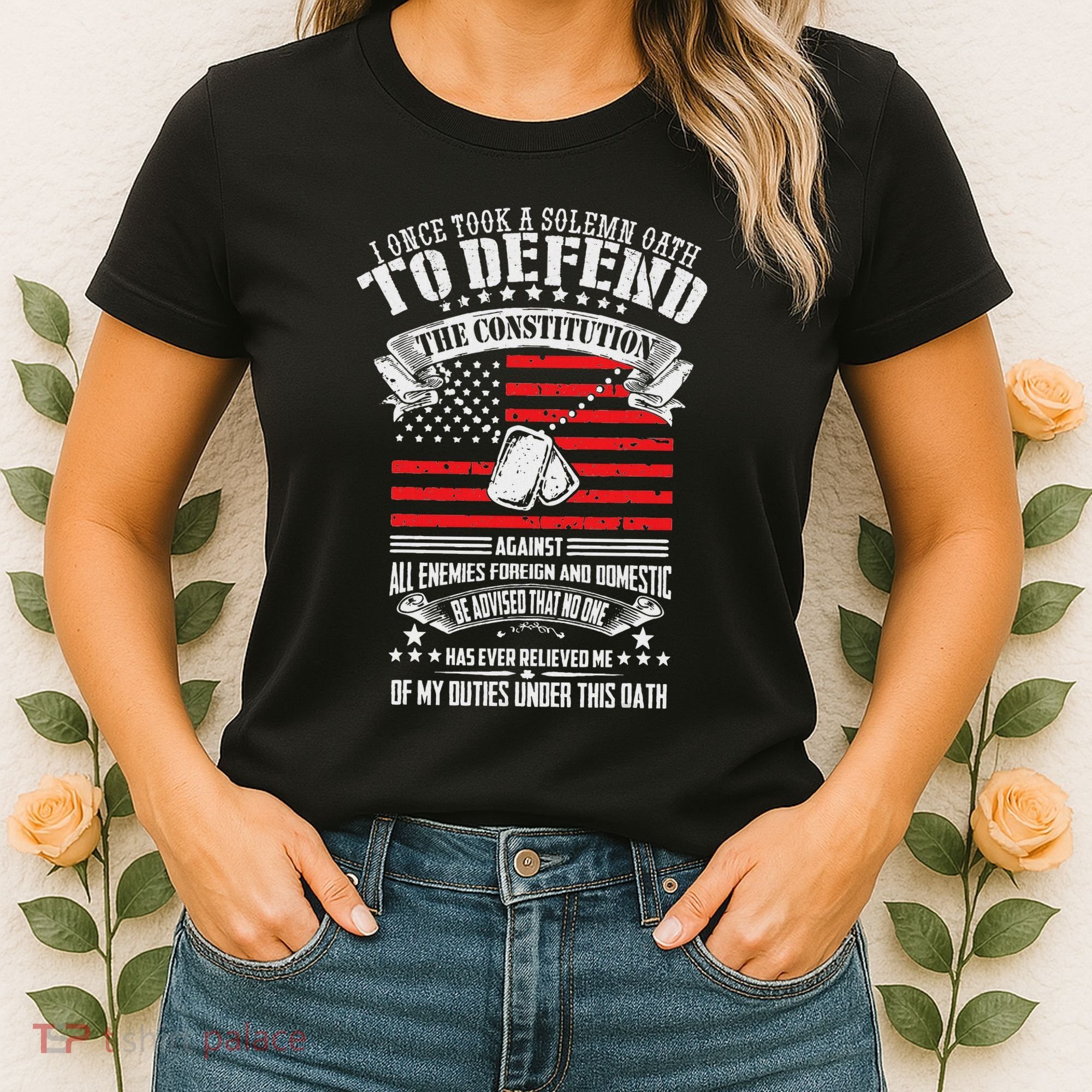 I Once Took A Solemn Oath To Defend Constitution VeternS Da Women's T-Shirt