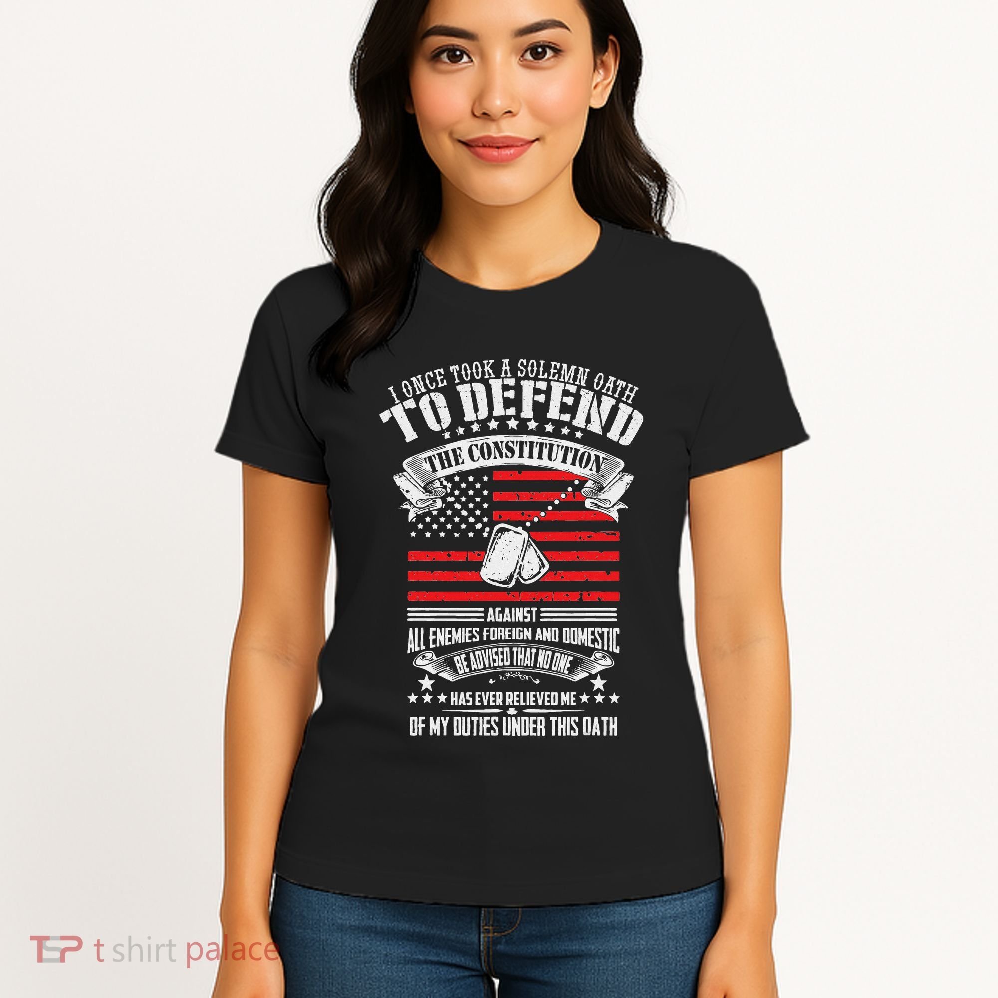 I Once Took A Solemn Oath To Defend Constitution VeternS Da Women's T-Shirt