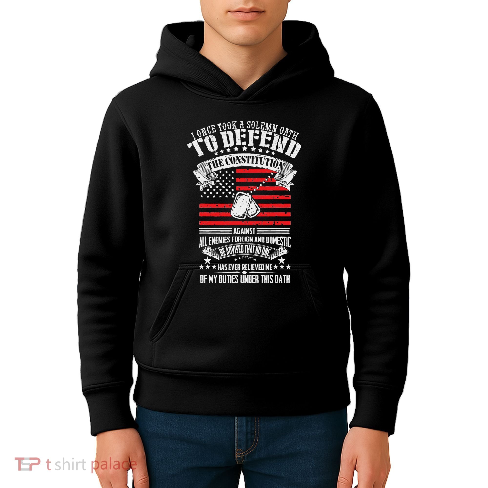 I Once Took A Solemn Oath To Defend Constitution VeternS Da Kids Hoodie