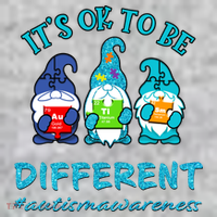 It's Ok To Be Different Autism Awareness Gnomes The Baniff Cuffed Pom Beanie thumb 2