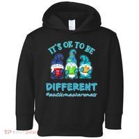 It's Ok To Be Different Autism Awareness Gnomes Toddler Hoodie thumb 0