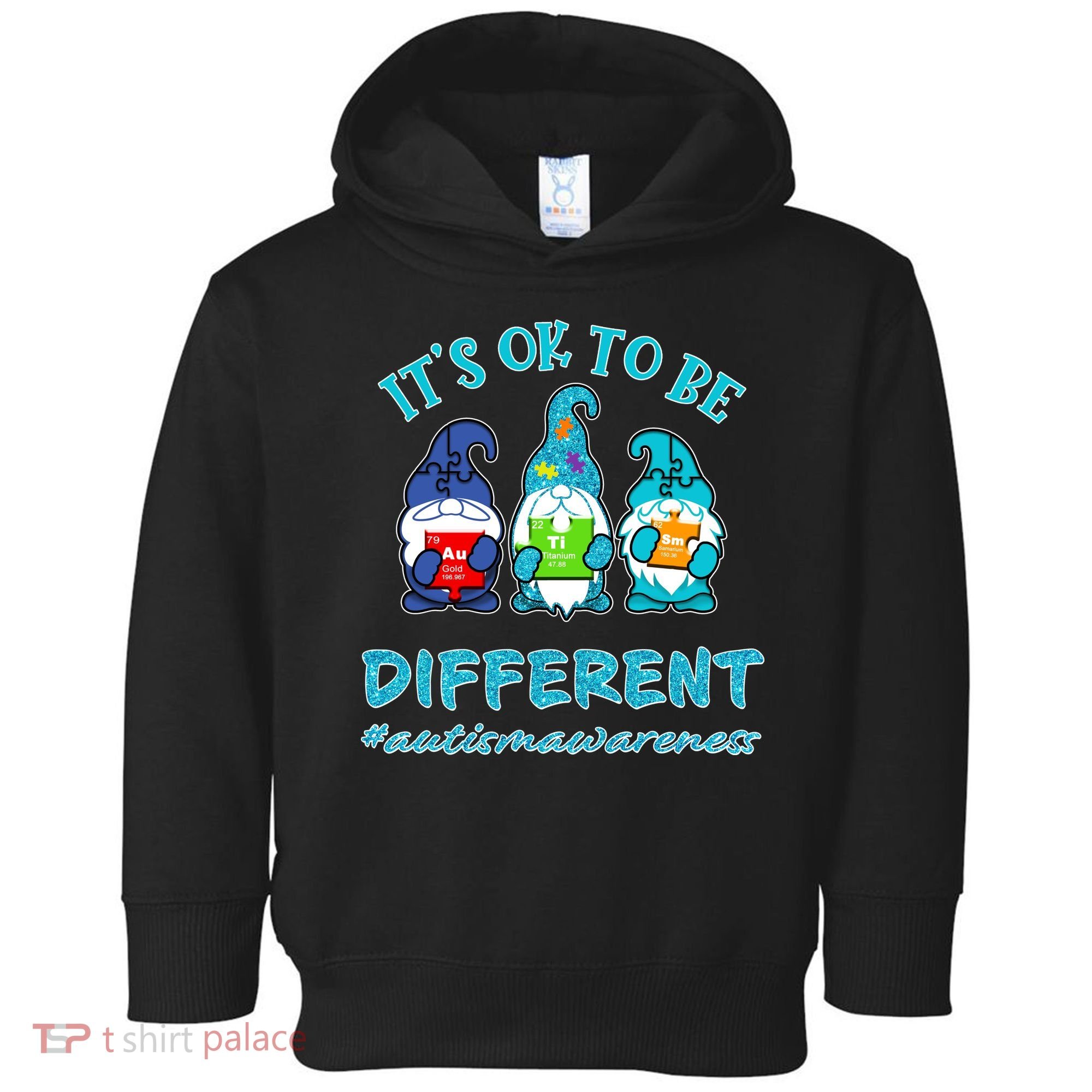 It's Ok To Be Different Autism Awareness Gnomes Toddler Hoodie