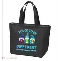 It's Ok To Be Different Autism Awareness Gnomes Tote Bag thumb 3