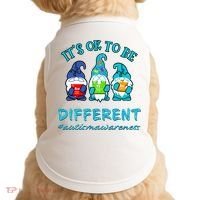 It's Ok To Be Different Autism Awareness Gnomes Doggie Tank thumb 0