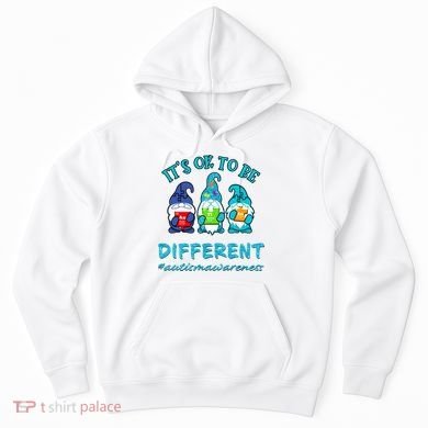It's Ok To Be Different Autism Awareness Gnomes Hoodie