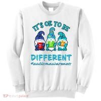 It's Ok To Be Different Autism Awareness Gnomes Sweatshirt thumb 0