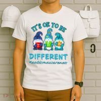 It's Ok To Be Different Autism Awareness Gnomes T-Shirt thumb 6