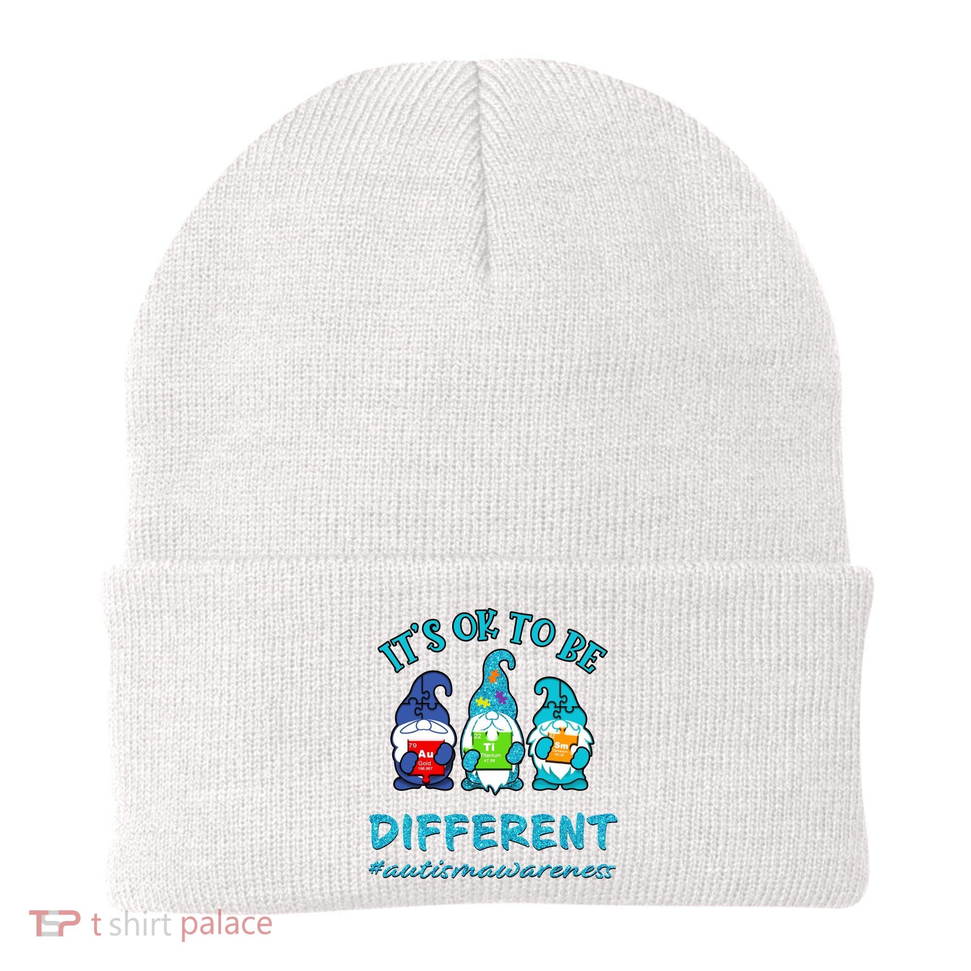 It's Ok To Be Different Autism Awareness Gnomes Beanie