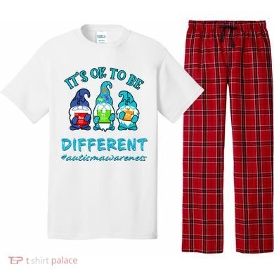 It's Ok To Be Different Autism Awareness Gnomes Pajama Set