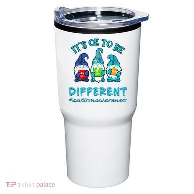 It's Ok To Be Different Autism Awareness Gnomes Tumbler