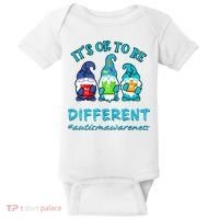 It's Ok To Be Different Autism Awareness Gnomes Baby Bodysuit thumb 0