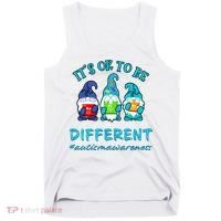 It's Ok To Be Different Autism Awareness Gnomes Tank Top thumb 0