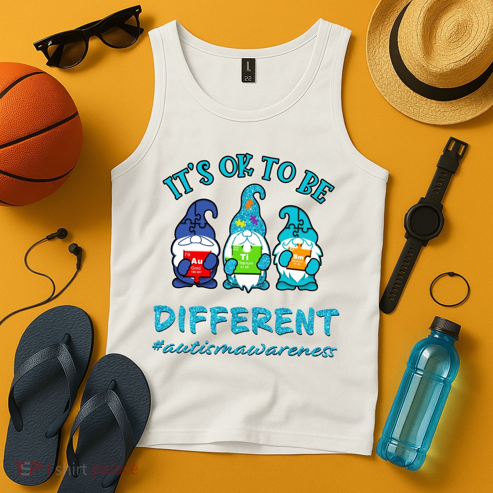 It's Ok To Be Different Autism Awareness Gnomes Tank Top