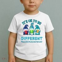 It's Ok To Be Different Autism Awareness Gnomes Toddler T-Shirt thumb 2