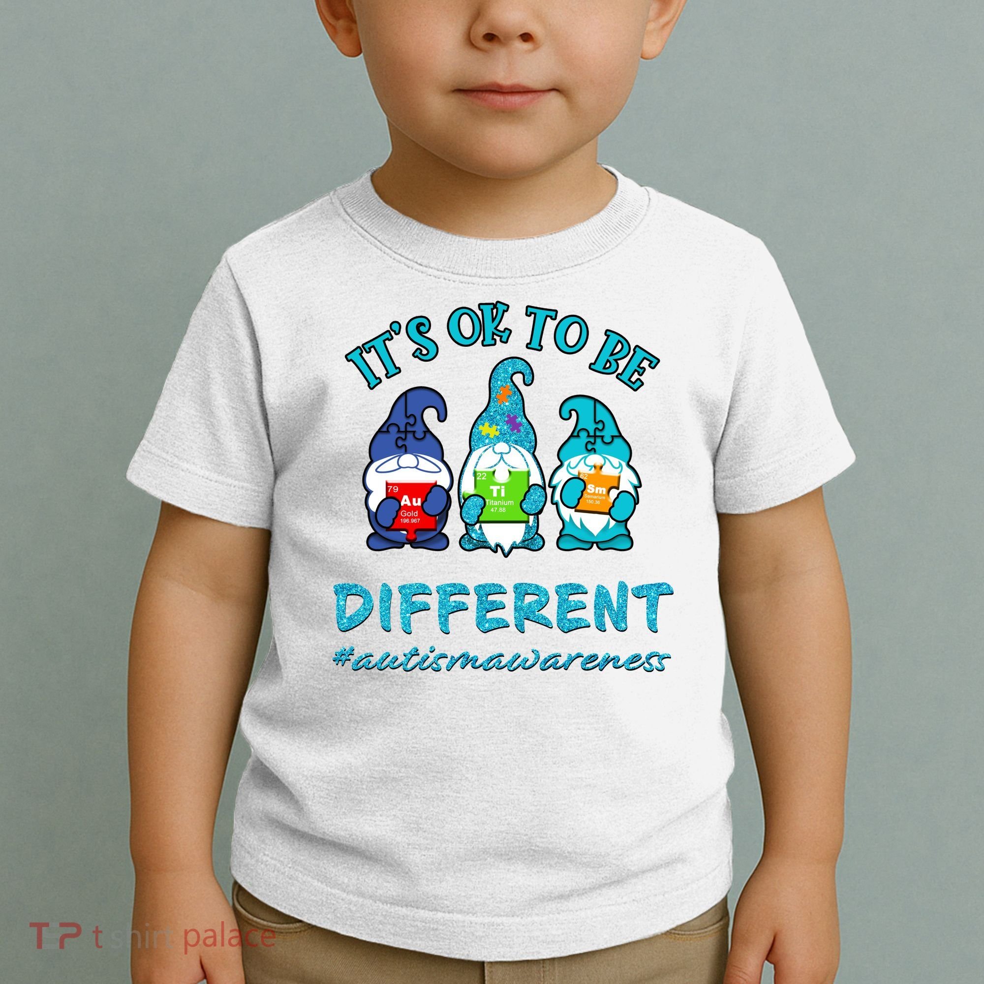 It's Ok To Be Different Autism Awareness Gnomes Toddler T-Shirt