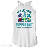 It's Ok To Be Different Autism Awareness Gnomes Women's Perfect Tri Rocker Tank thumb 0