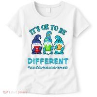It's Ok To Be Different Autism Awareness Gnomes Women's T-Shirt thumb 0