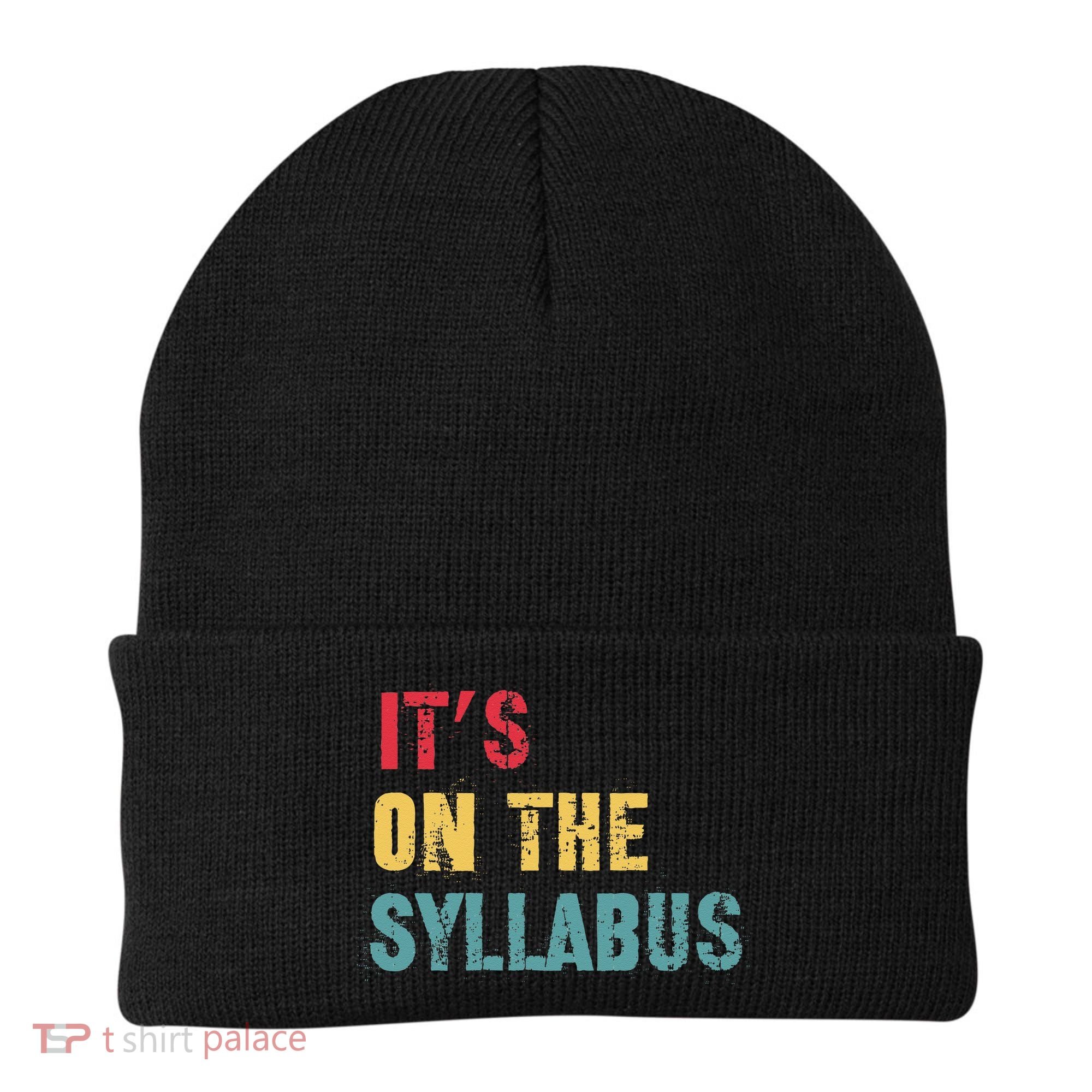 Its On The Syllabus For College Professors Faculty TA Beanie