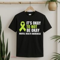 Its Okay To Not Be Okay Mental Health Ribbon T-Shirt thumb 2