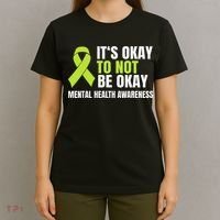Its Okay To Not Be Okay Mental Health Ribbon T-Shirt thumb 4