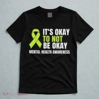 Its Okay To Not Be Okay Mental Health Ribbon T-Shirt thumb 5