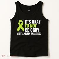 Its Okay To Not Be Okay Mental Health Ribbon Tank Top thumb 2
