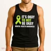 Its Okay To Not Be Okay Mental Health Ribbon Tank Top thumb 3