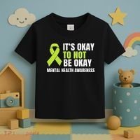Its Okay To Not Be Okay Mental Health Ribbon Toddler T-Shirt thumb 3