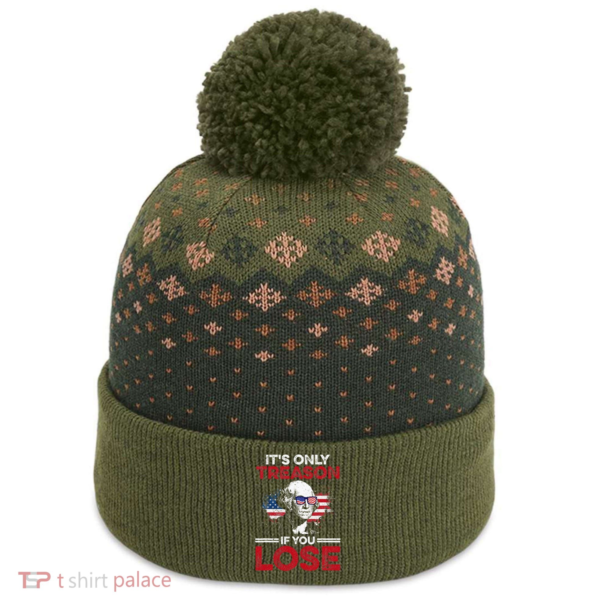 It's Only Treason If You Lose History The Baniff Cuffed Pom Beanie