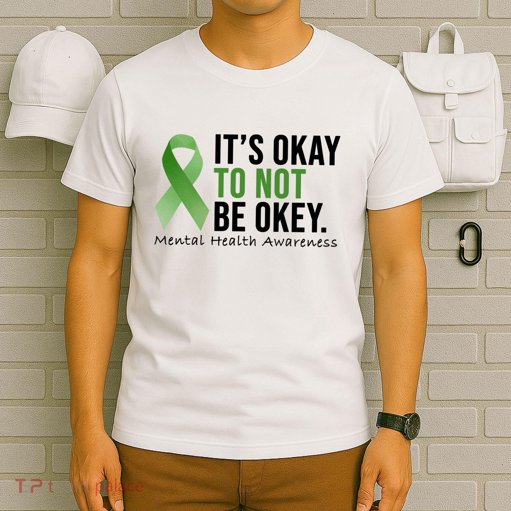 Its Okay To Not Be Okay Mental Health Awareness Ribbon T-Shirt