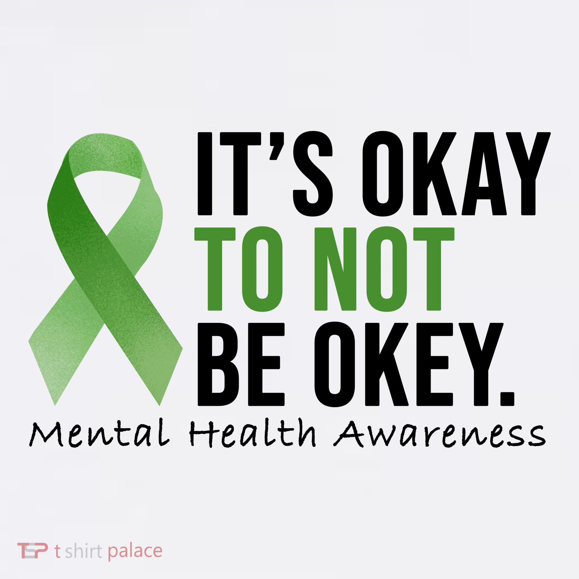 Its Okay To Not Be Okay Mental Health Awareness Ribbon Women's Tank Top