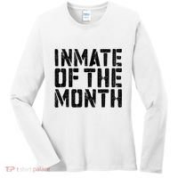 Inmate Of The Month Prisoner Costume Women's Long Sleeve Shirt thumb 0