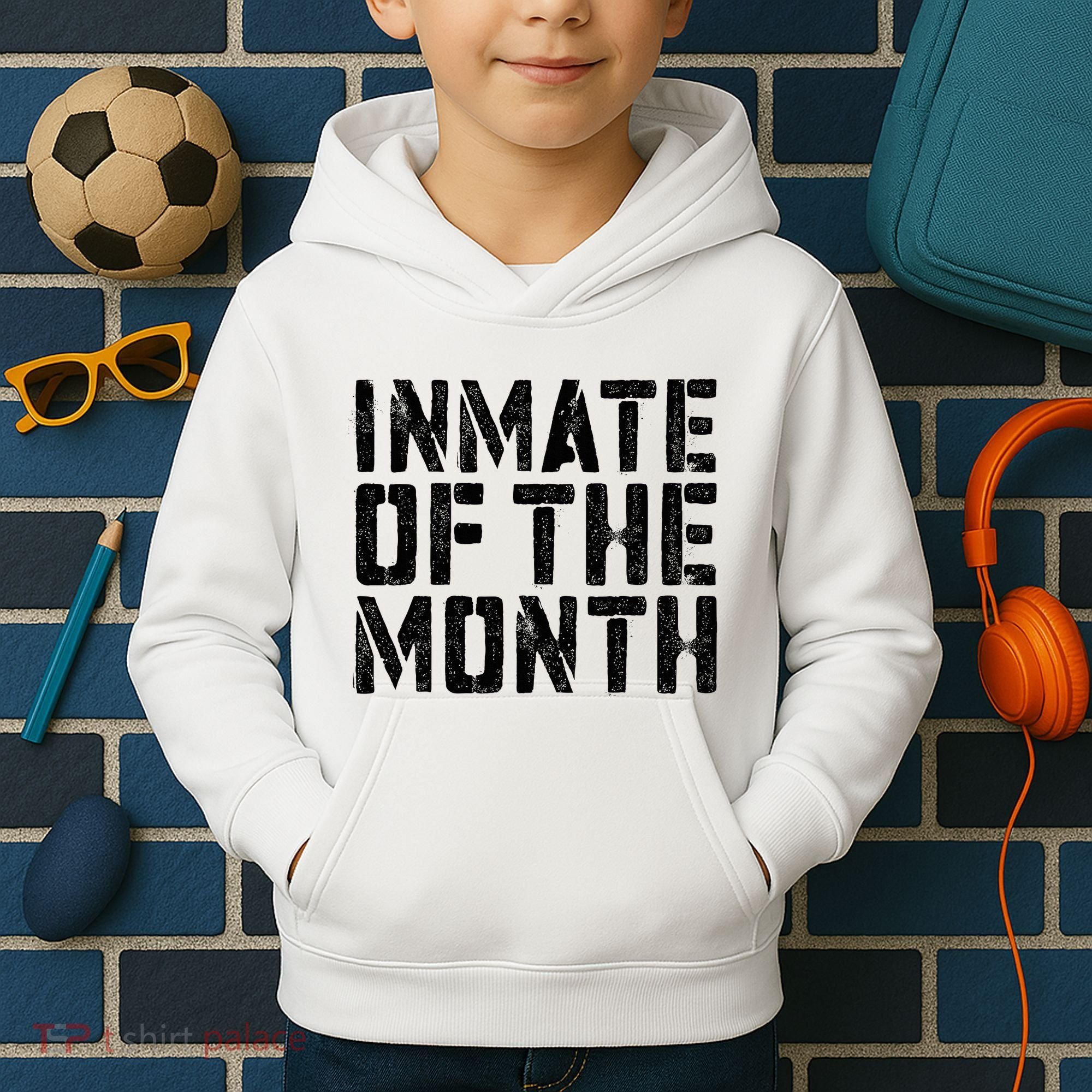 Inmate Of The Month Prisoner Costume Kids Hoodie
