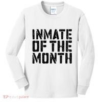 Inmate Of The Month Prisoner Costume Kids Long Sleeve Shirt thumb 0